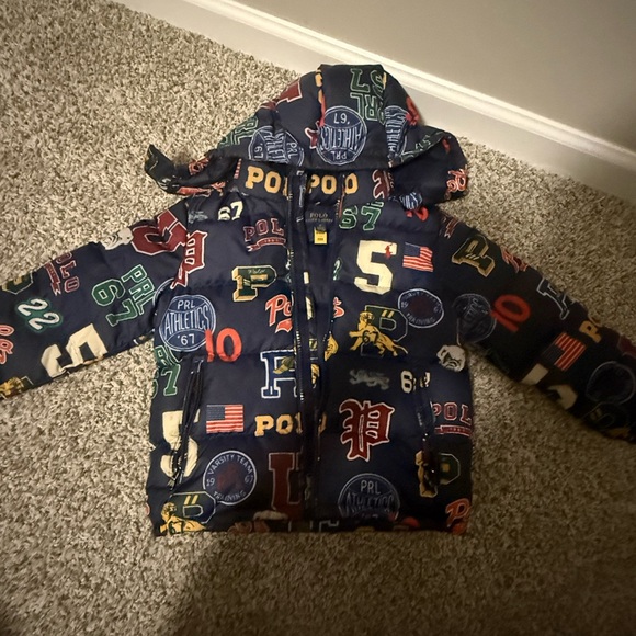 Polo by Ralph Lauren Multicolor Patterned Puffer Jacket - Picture 1 of 2